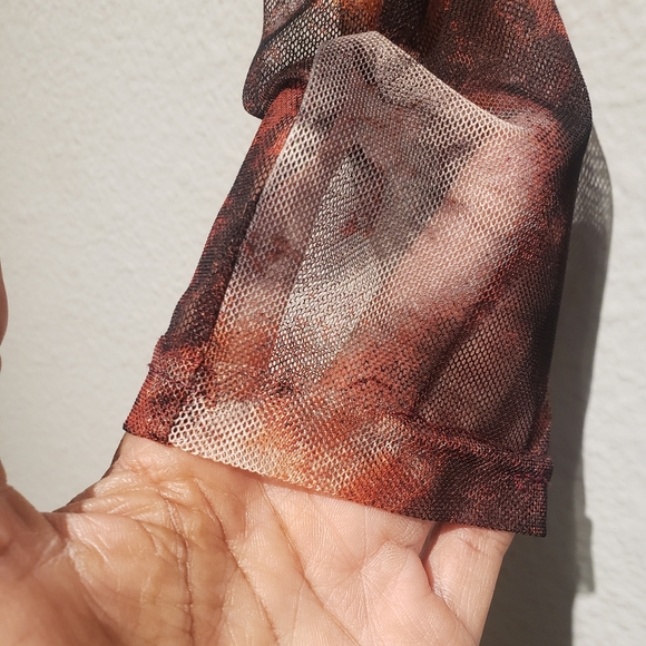 Tye Dye Long Sleeve Mesh Tee - Picture 4 of 4